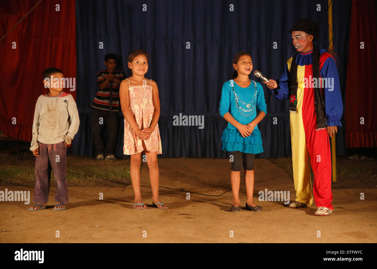 Traveling circus performer, Mechapa, Nicaragua Stock Photo