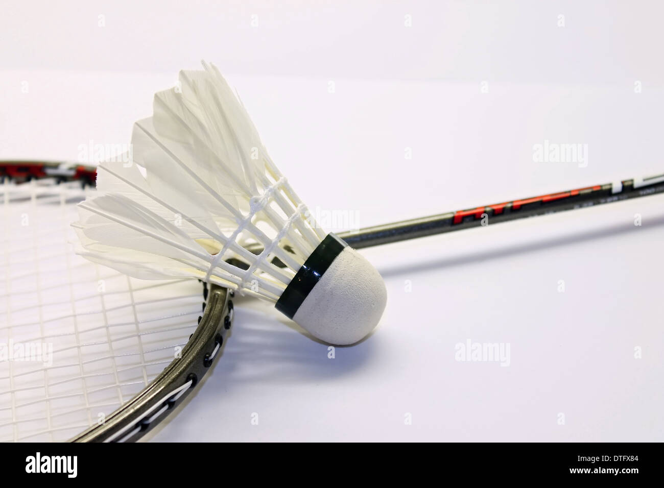 Set of badminton ball and badminton rocket Stock Photo Alamy