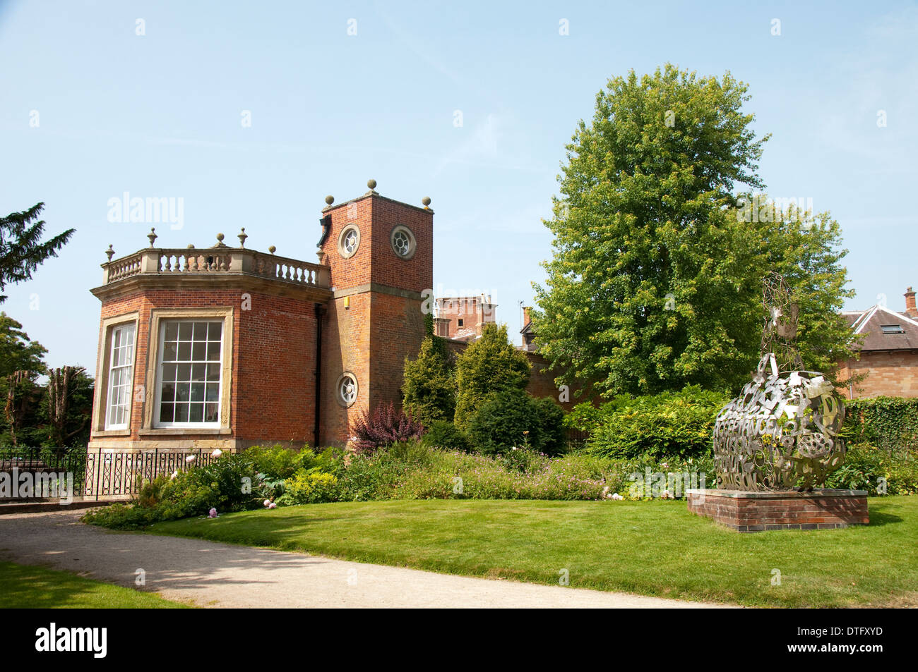 The Orangery and a Sculpture at Rufford Abbey, off the A614 in ...