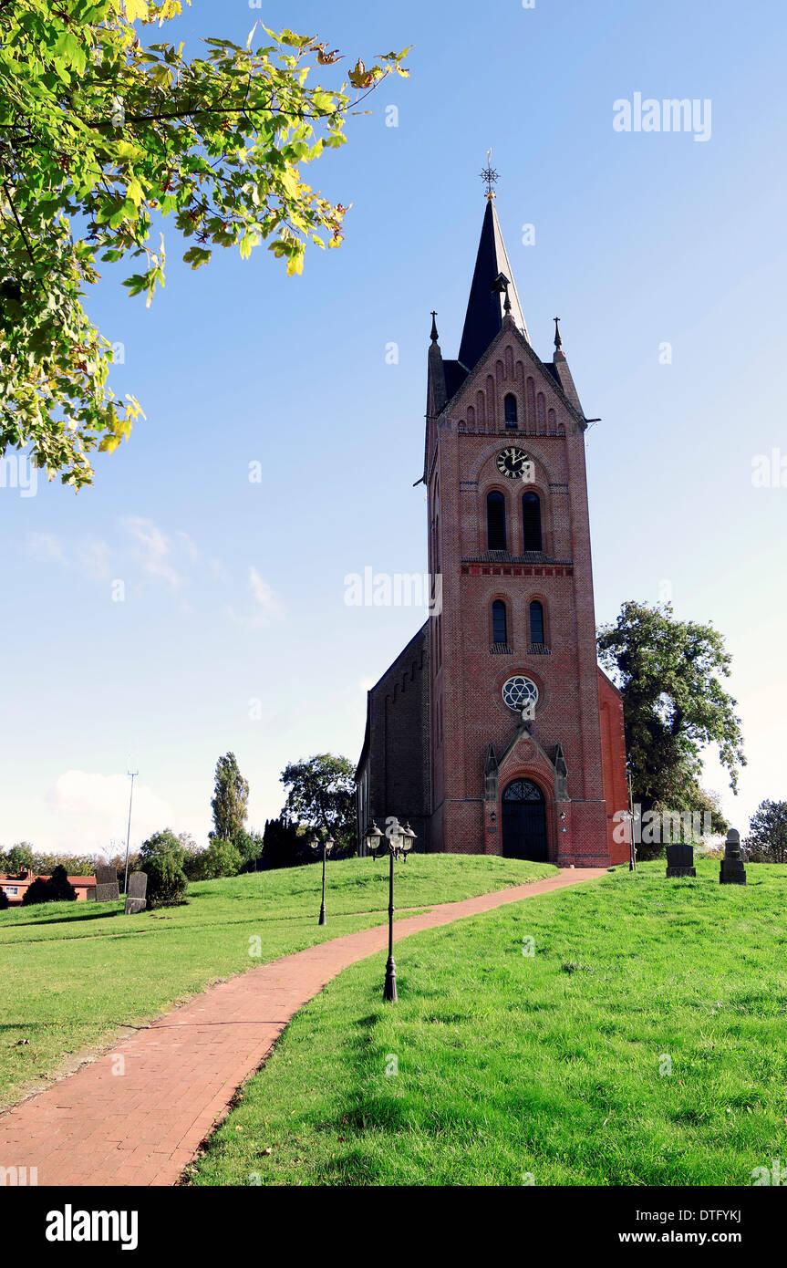 Church St. Bonifatii, Arle, East Frisia, Lower Saxony, Germany Stock Photo