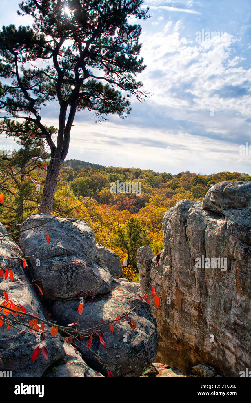 Pickle Springs Natural Area - Dome Rock in Missouri Stock Photo