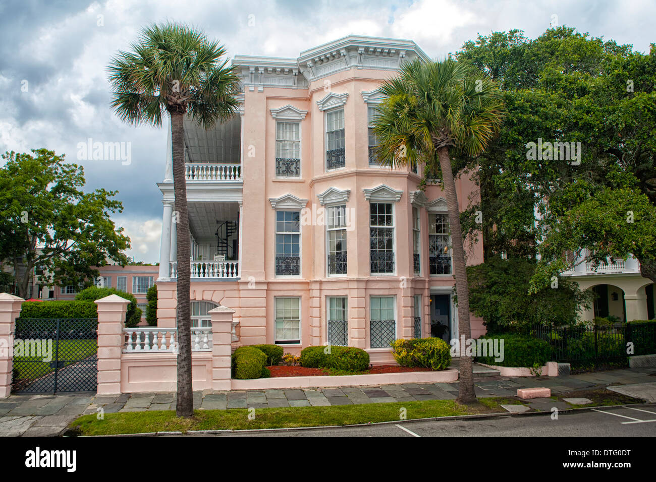 Historic Mansions in Charleston, South Carolina Stock Photo