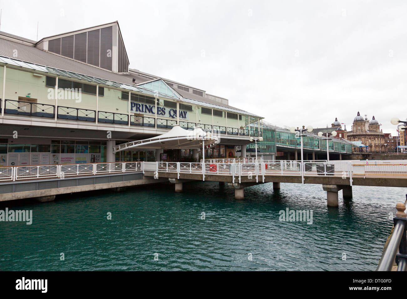 Footbridge and entrance to Princes Prince's Quay shopping complex