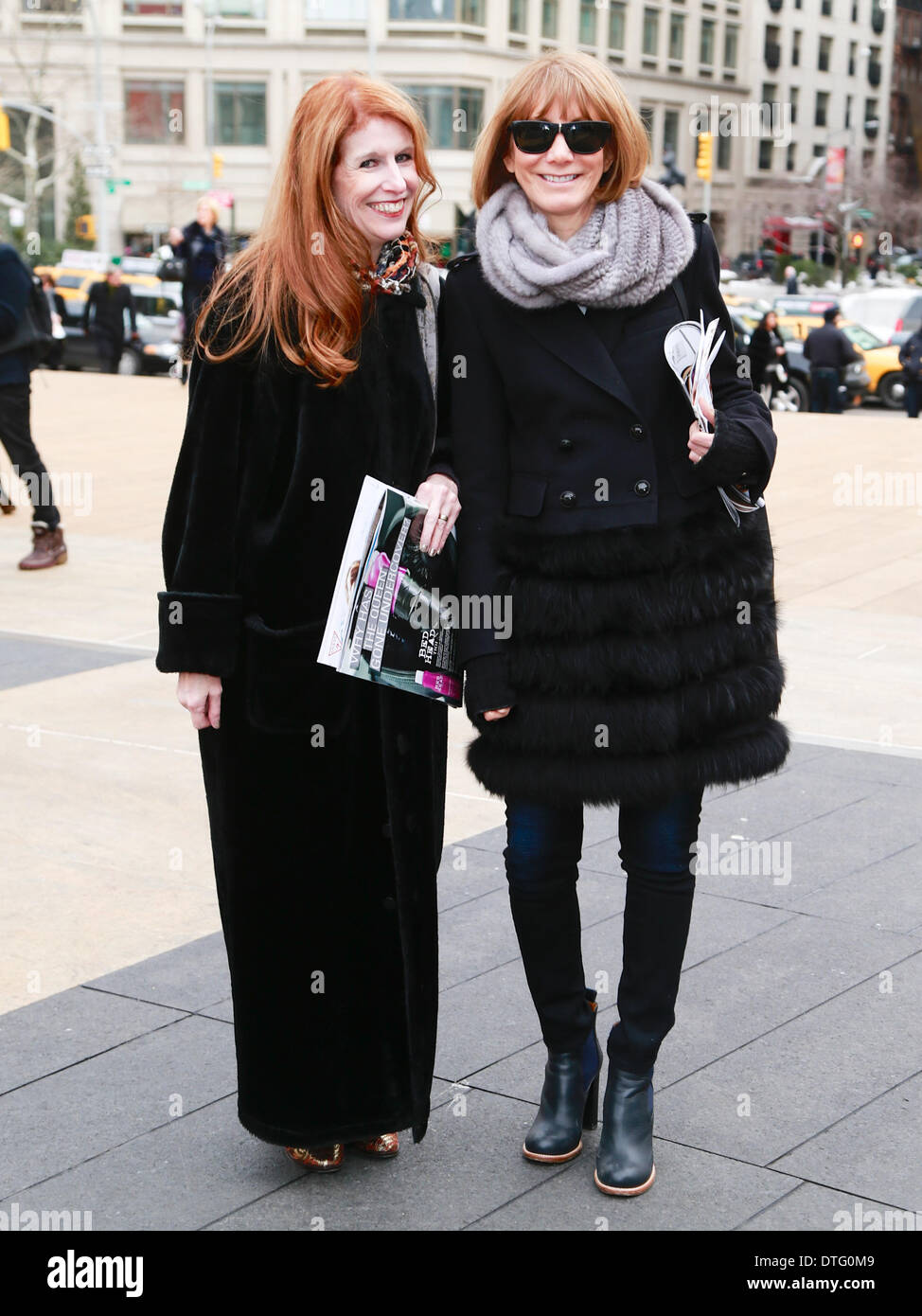 Nancy Ridgway Nancy Ridgway and Carol Smith arriving at the Herve Leger runway show ...