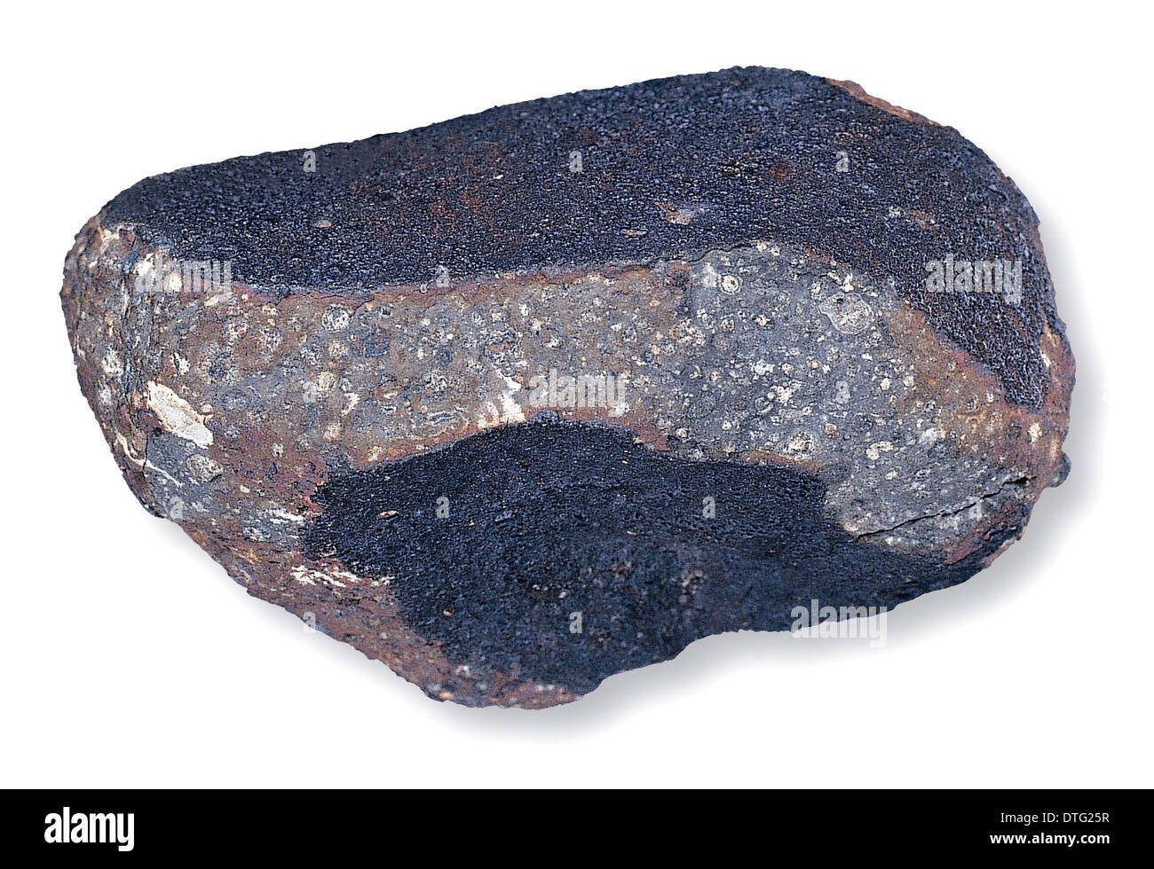 The Allende carbonaceous chondrite Stock Photo