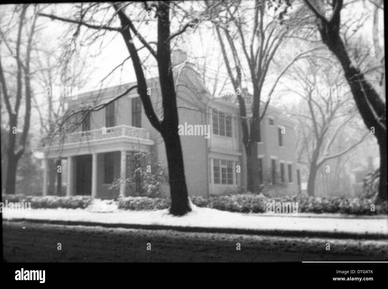 Phi Delta Theta national headquarters in winter ca. 1935 Stock Photo