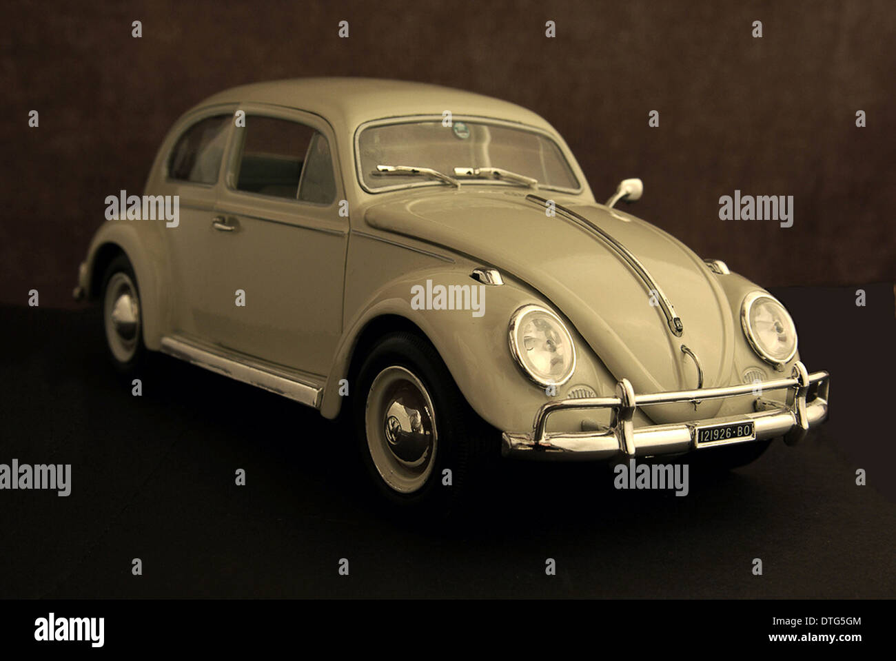 Sepia toned image of a Volkswagen Beetle Stock Photo