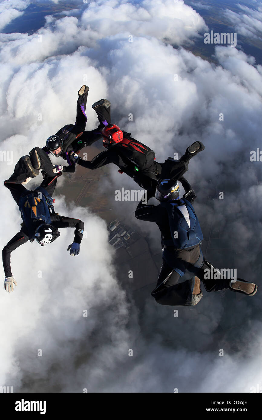 Skydiving Formation Stock Photo