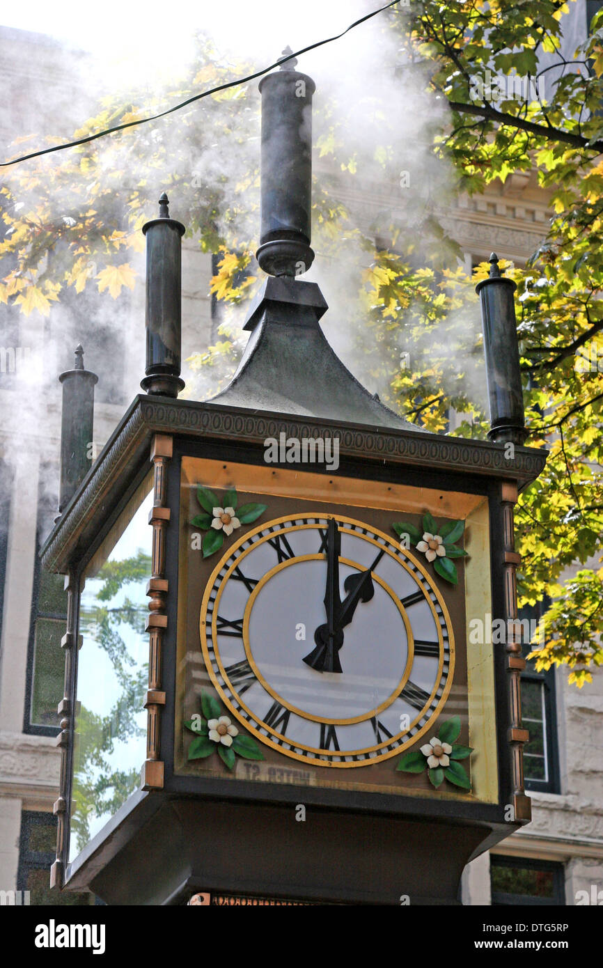 Steam Clock ,Gas Town ,Vancouver British Columbia (BC) Canada Stock Photo