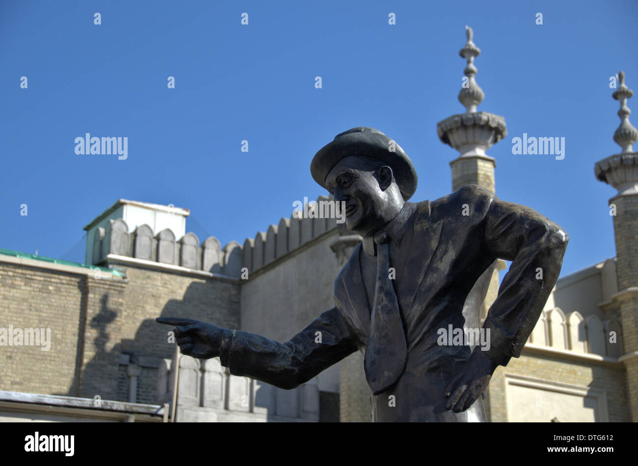 The statue of the comedian Max Miller in Brighton. England Stock Photo
