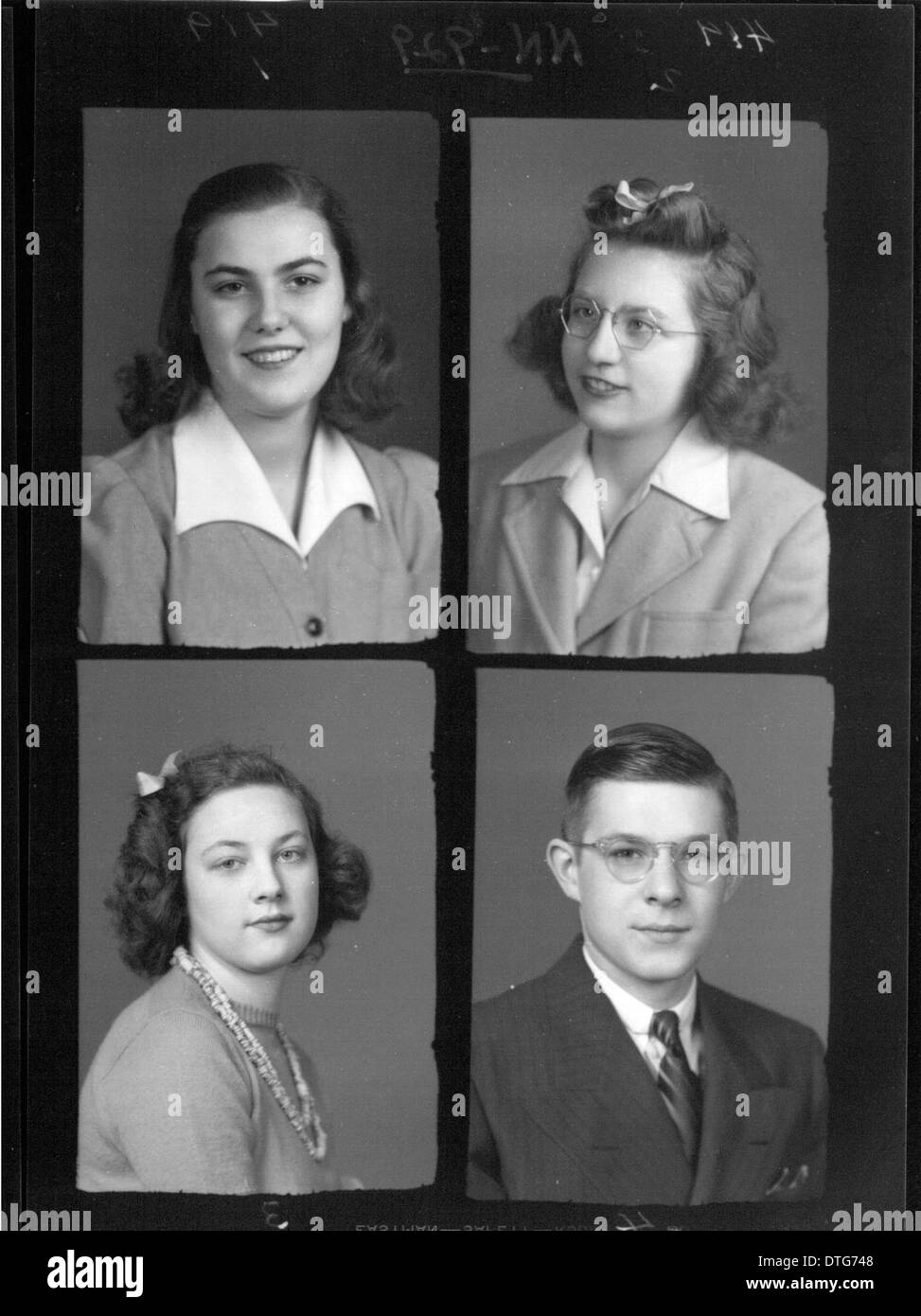 McGuffey High School yearbook portraits 1942 Stock Photo Alamy