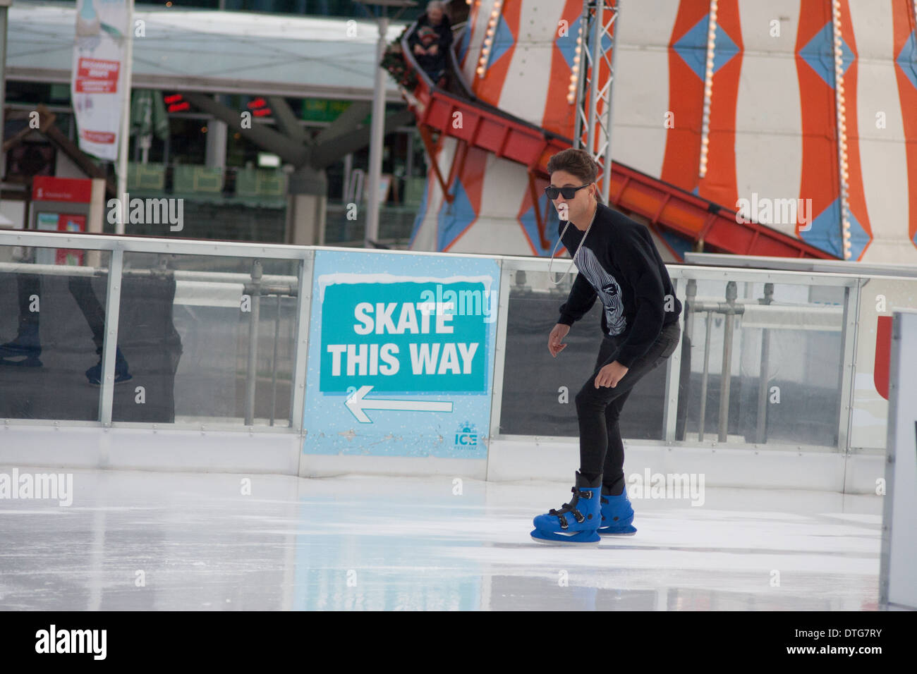 I'm A Celebrity…and TOWIE star Joey Essex skates on an ice rink at a