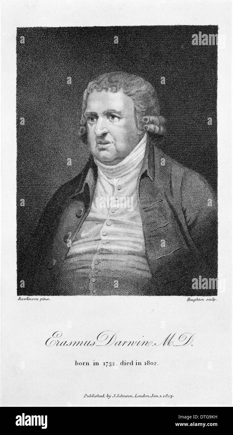 Erasmus Darwin (1732-1802) Stock Photo