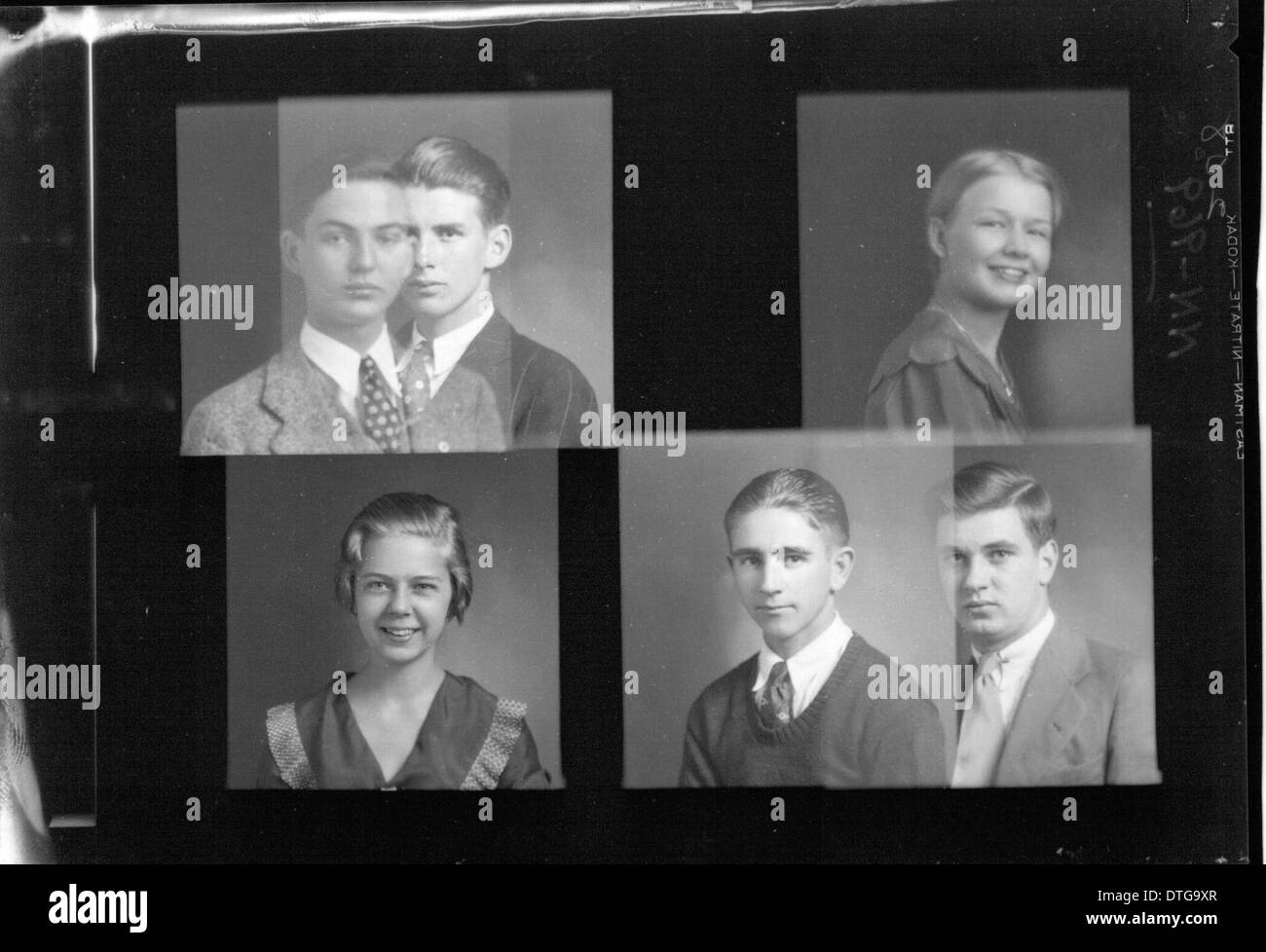 This collection of yearbook portraits from McGuffey High School captures the students during a specific period, reflecting the cultural and academic environment of the time. The photographs provide a glimpse into the school community and its individuals. Stock Photo