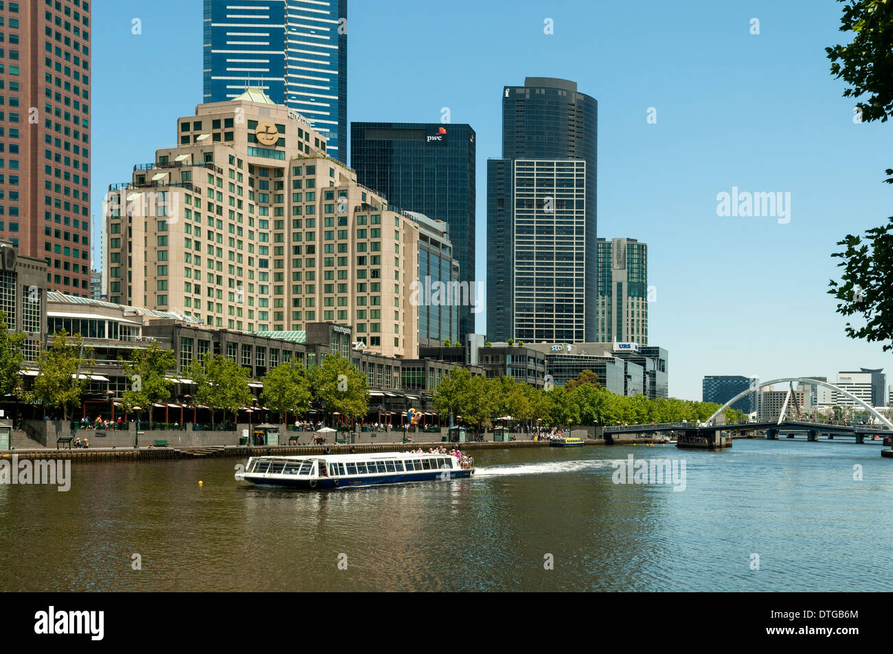 Yarra River and Southgate, Melbourne, Victoria, Australia Stock Photo