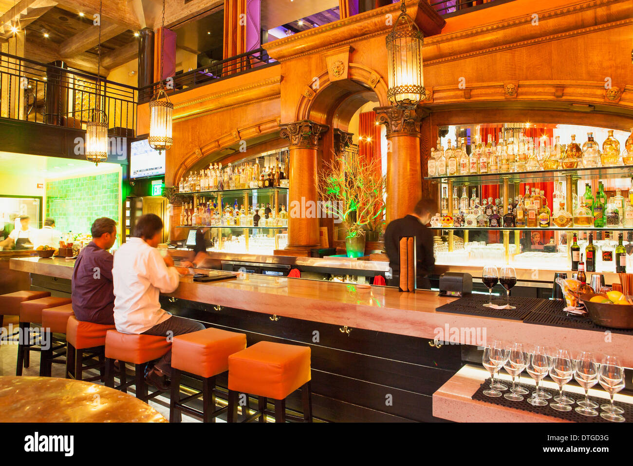 bar at Cielito Restaurant, La Arcada Plaza, Santa Barbara, California