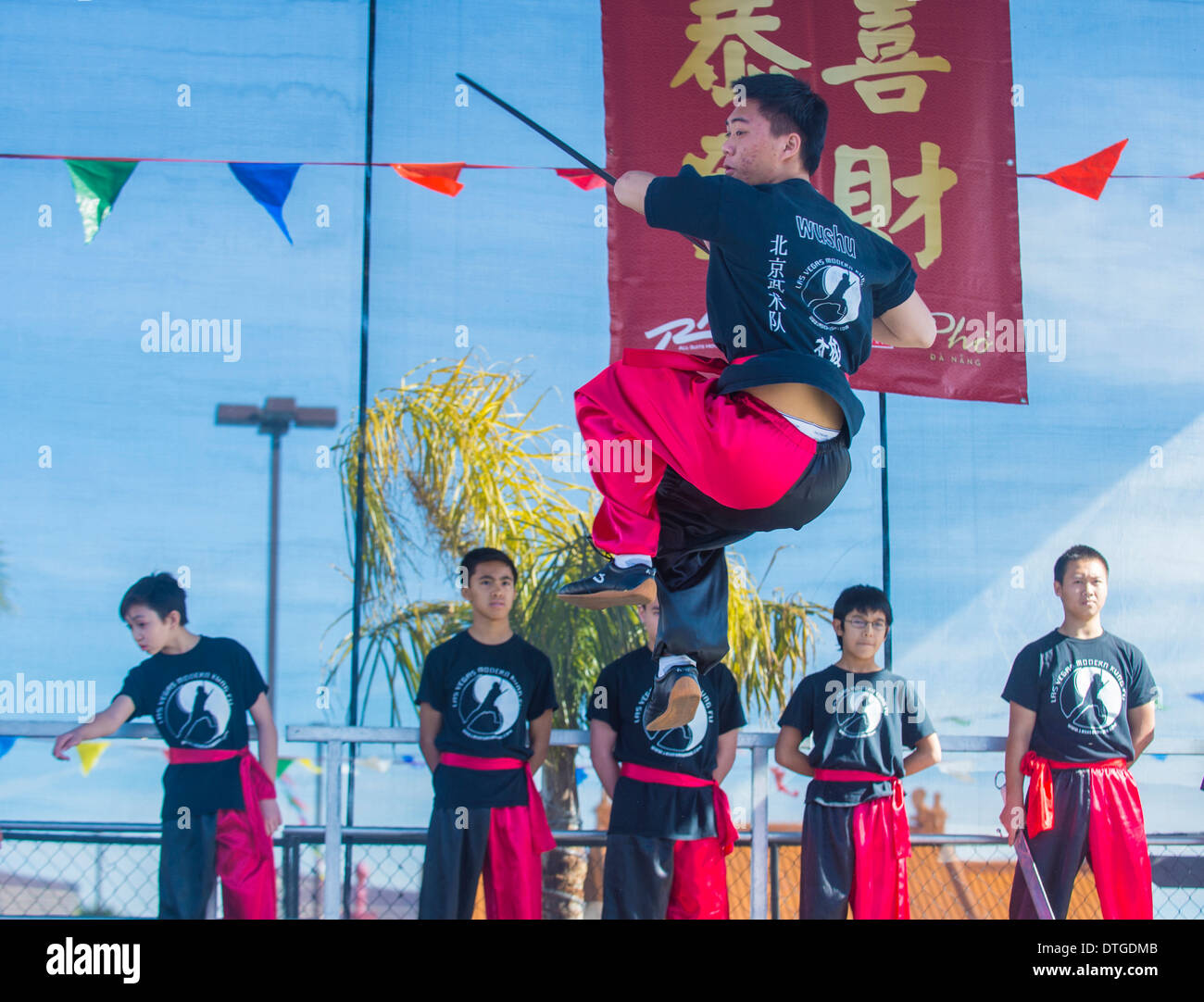 Chinese martial art performers at the Chinese New Year celebrations