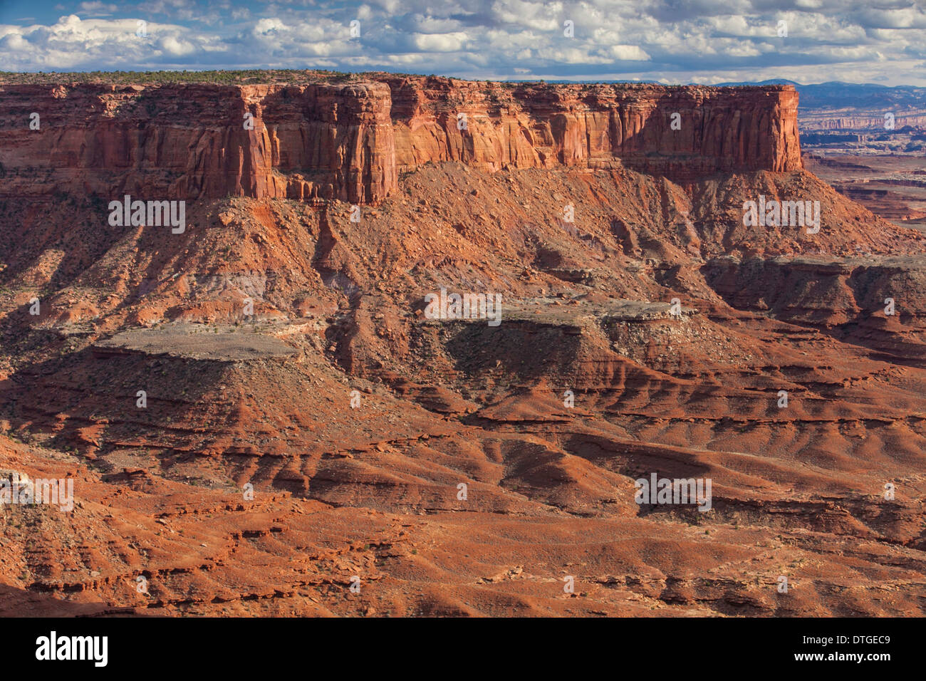 Murphy Point and Soda Springs Basin from the Green River Viewpoint in Canyonlands National Park, Utah. Stock Photo