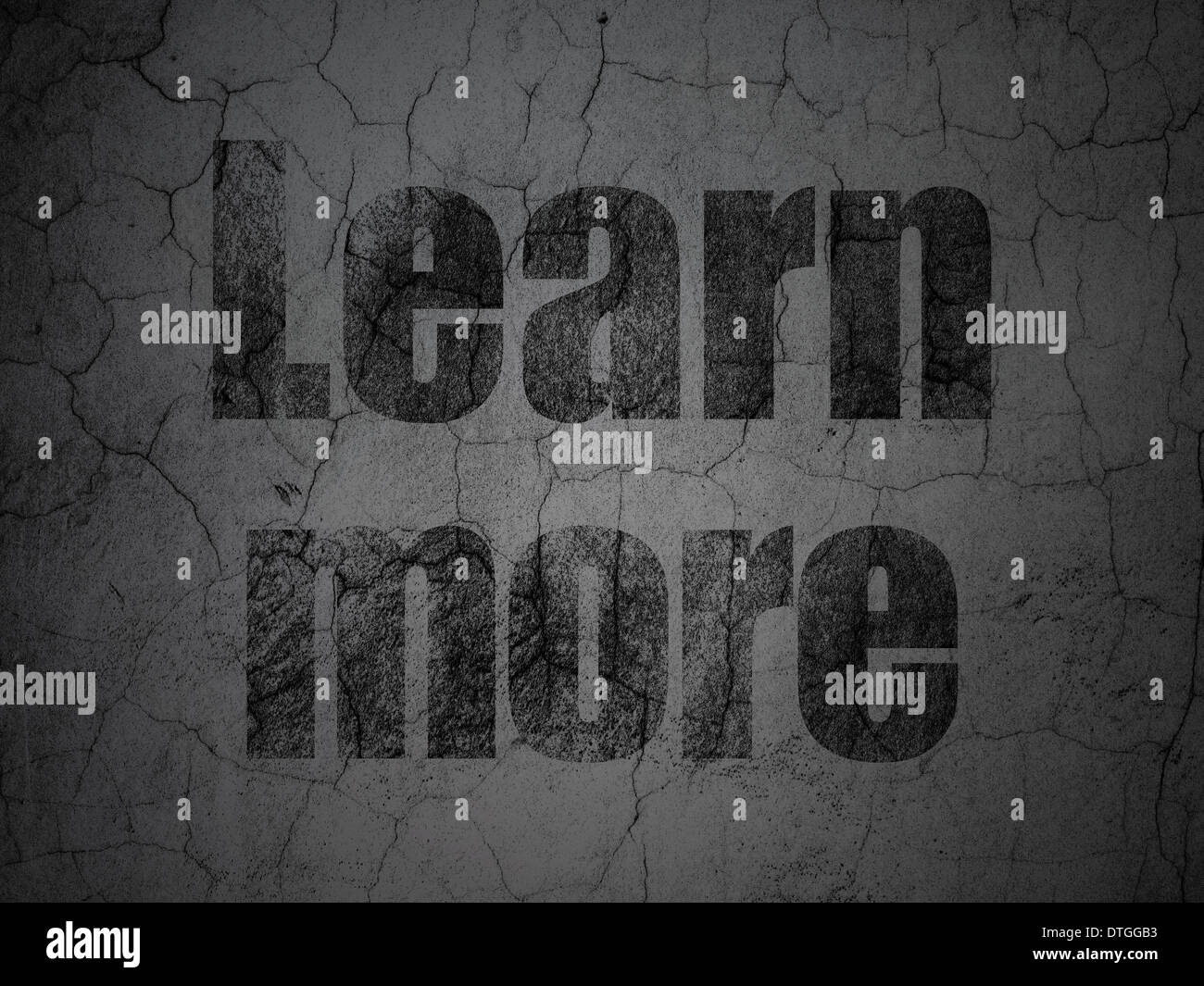 Education concept: Learn More on grunge wall background Stock Photo - Alamy