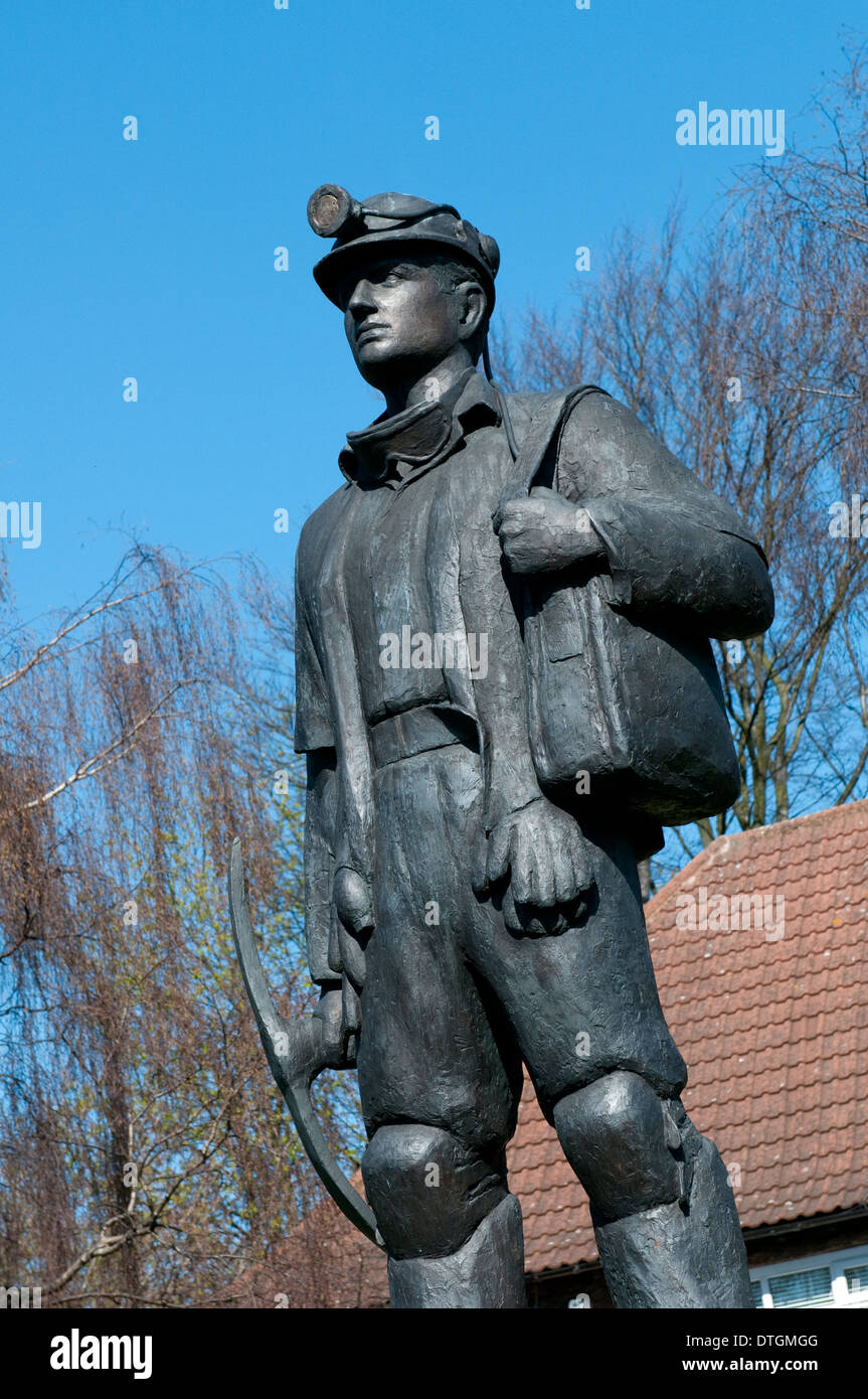 Sculpture honour mining history mansfield hires stock photography and