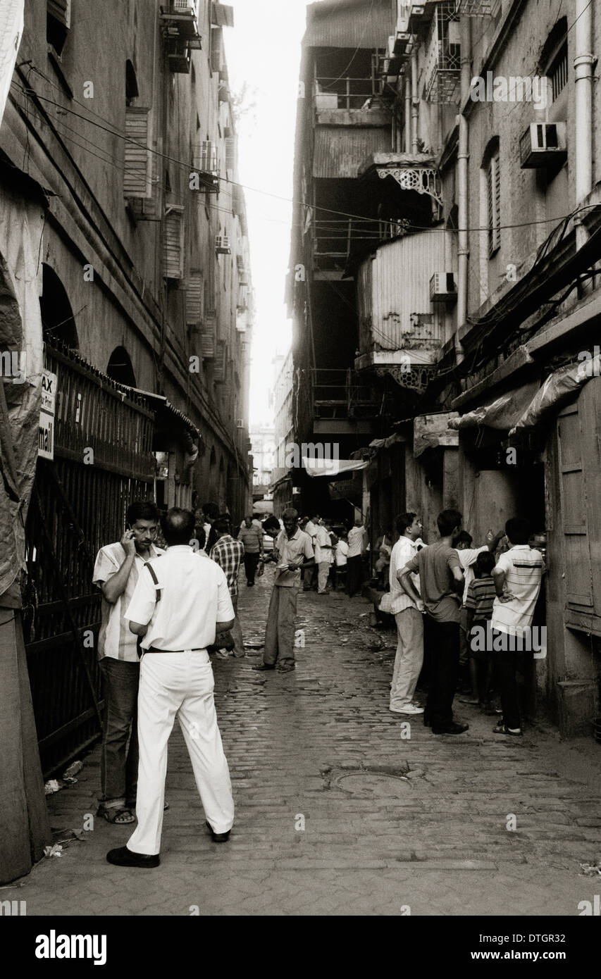 Travel Photography - Street scene in Calcutta Kolkata in West Bengal in India in South Asia. People Alley Reportage Photojournalism Documentary Stock Photo