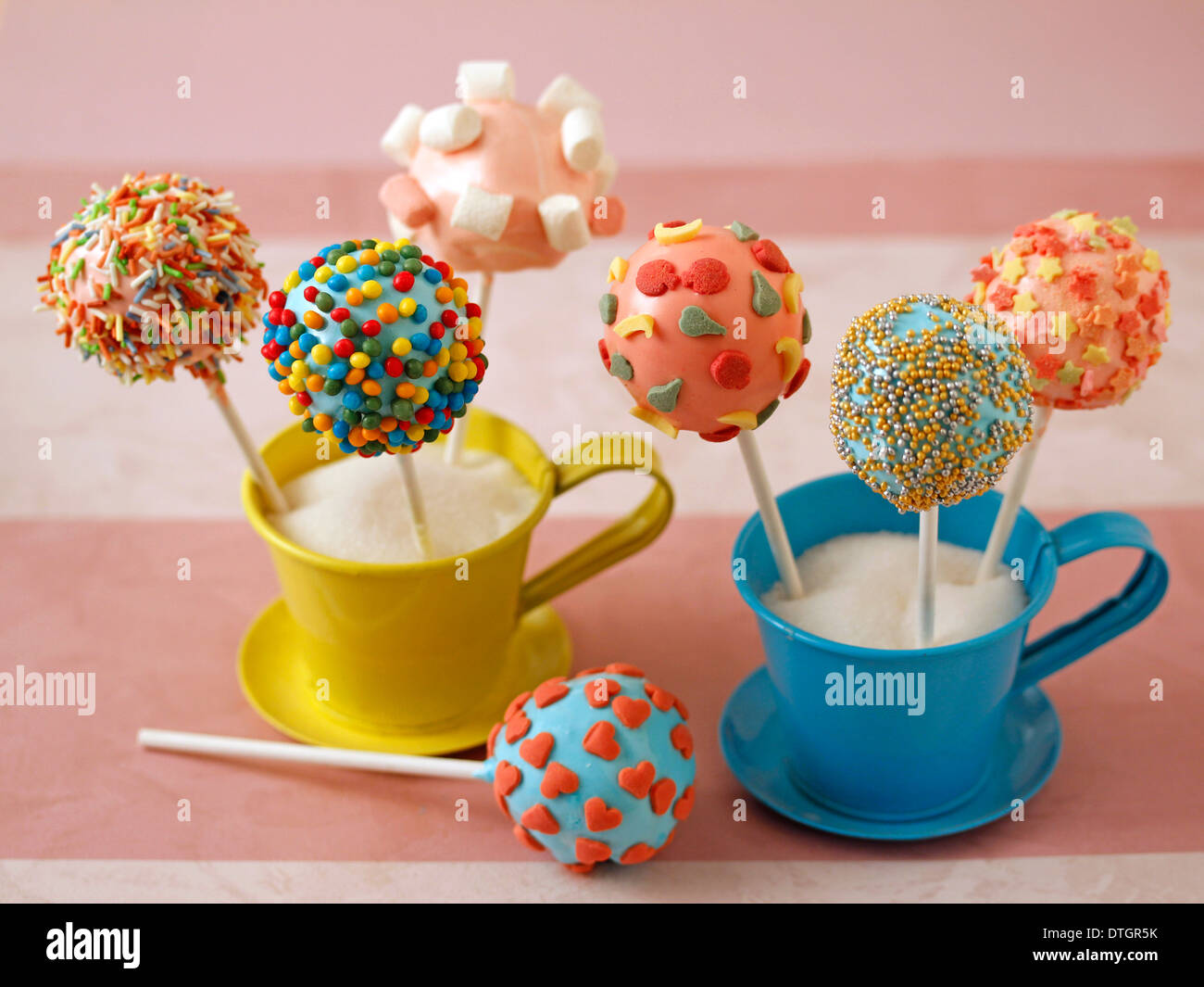Marshmallow Cake Pops Recipe Available Stock Photo Alamy