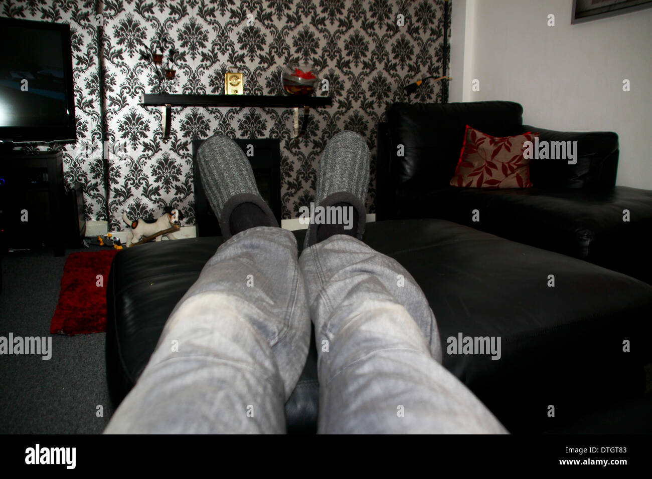 Feet on footstool hires stock photography and images Alamy
