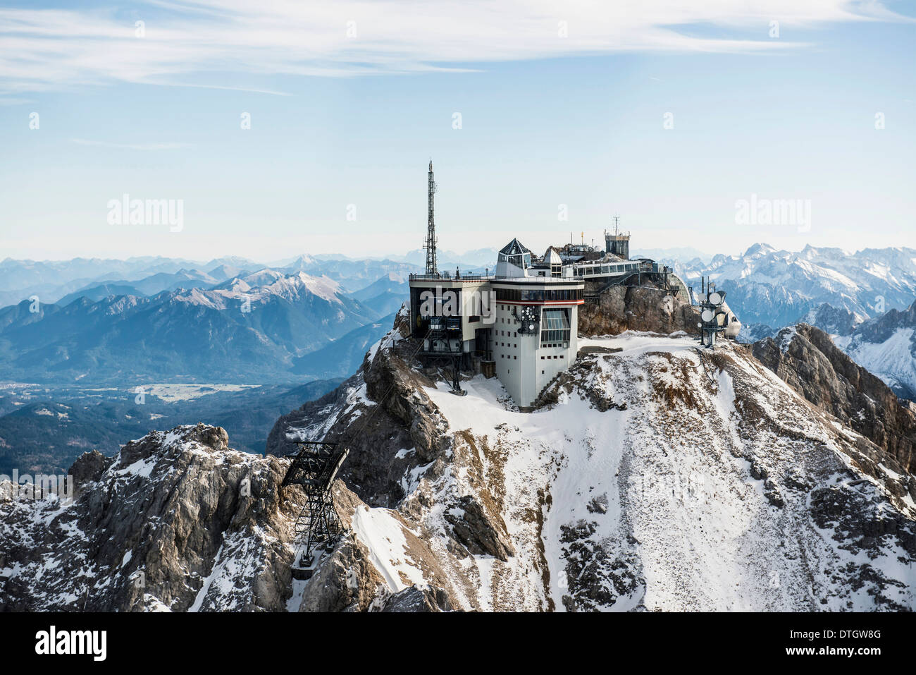 Aerial View Schneefernerhaus Building And Munchner Haus Building