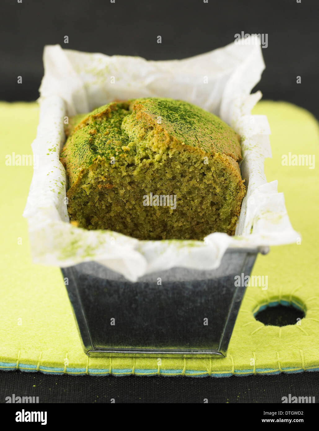 Green tea cake Stock Photo Alamy