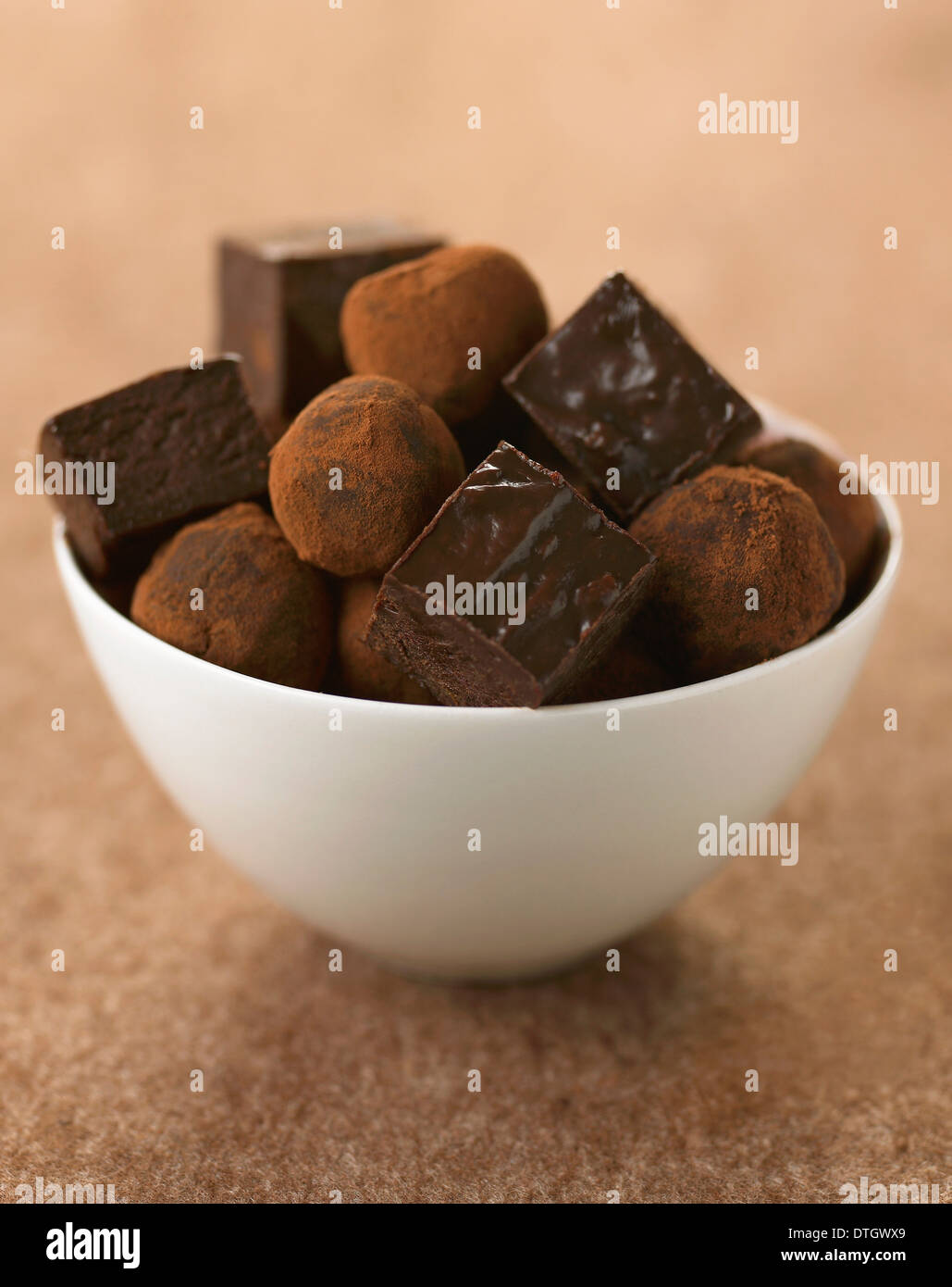 Chocolate truffles and pralines Stock Photo Alamy