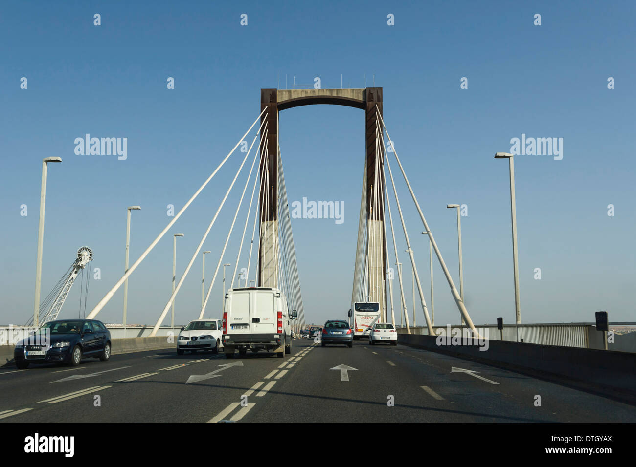 Puente del V Centenario bridge, Seville, Andalusia, Spain Stock Photo