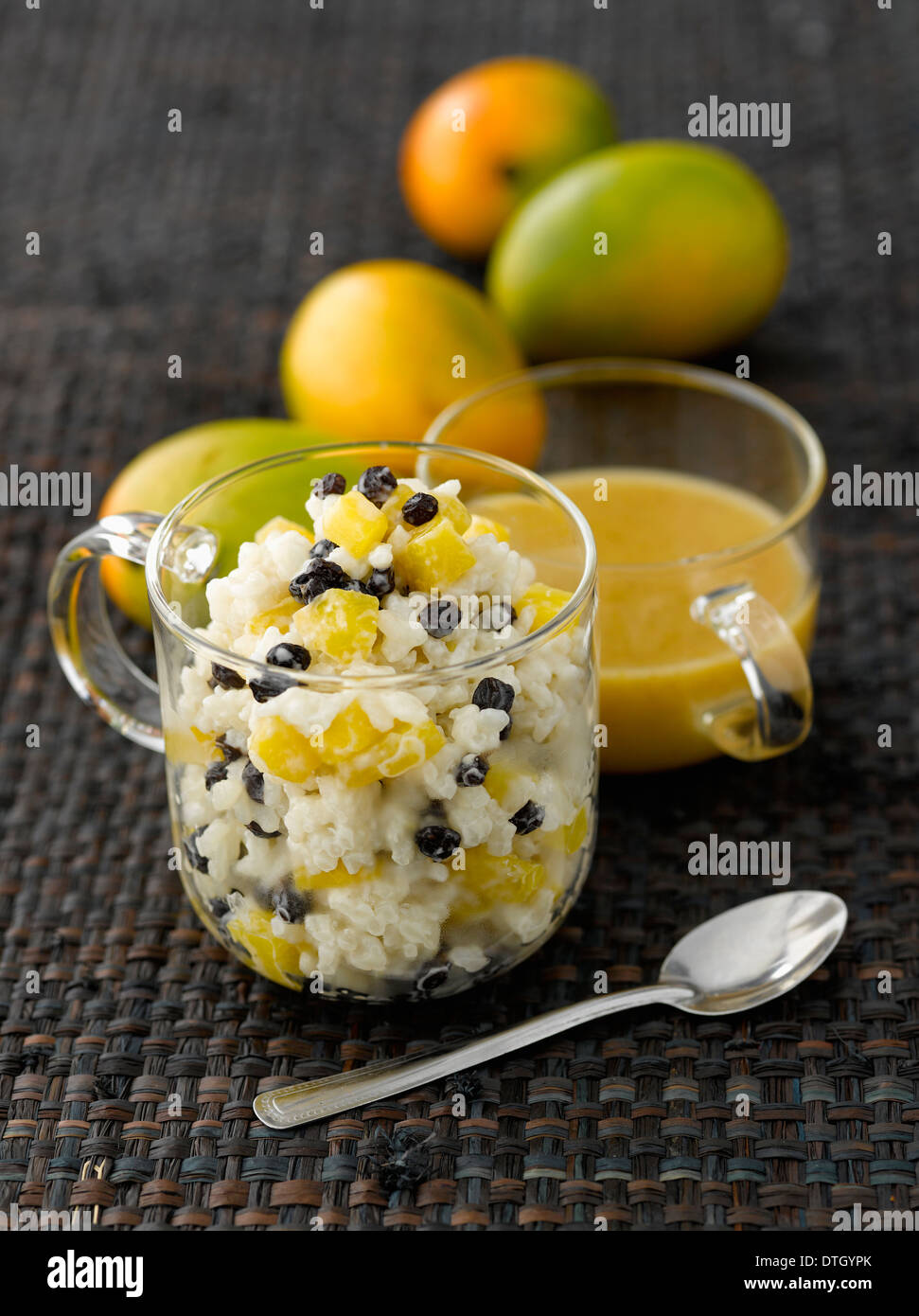 Rice pudding mango coconut hi-res stock photography and images - Alamy