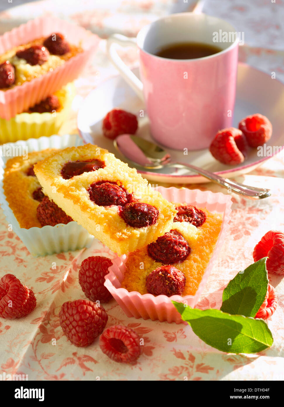 Individual raspberry cakes Stock Photo - Alamy