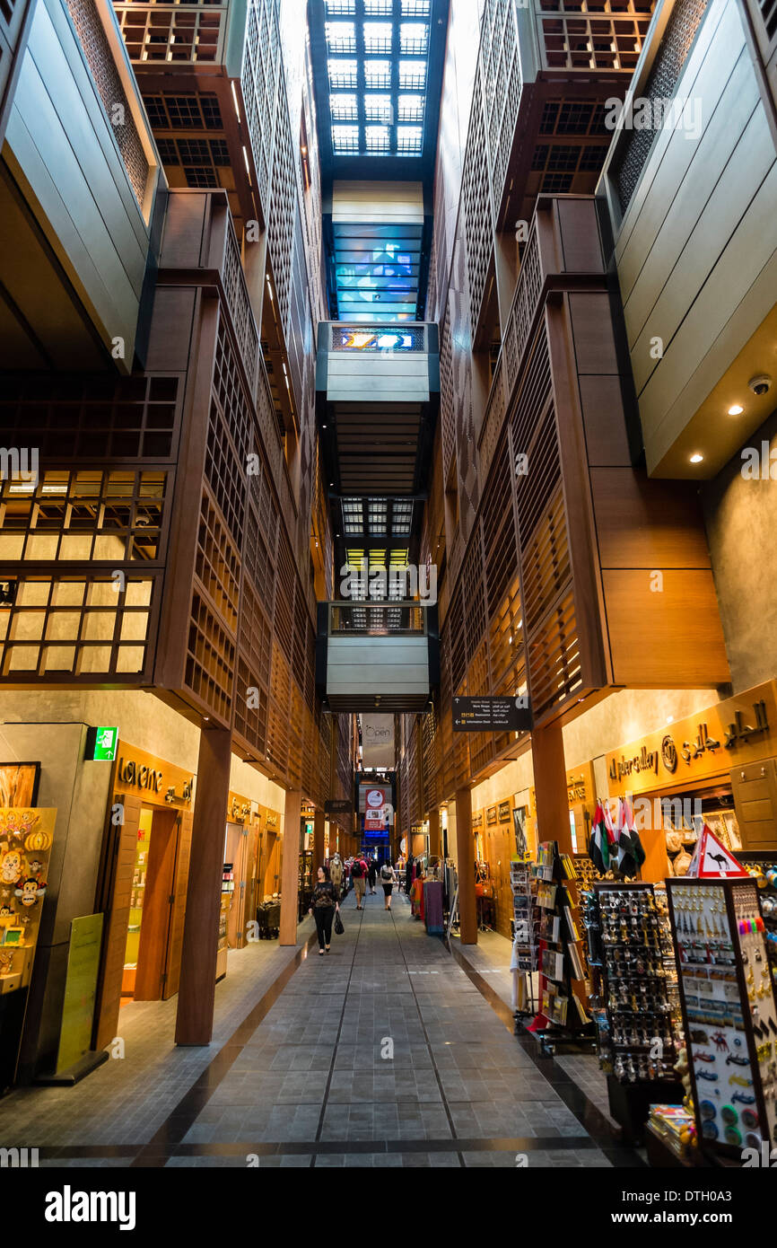 Interior of new modern Central Market or New Souq in Abu Dhabi United Arab Emirates Stock Photo