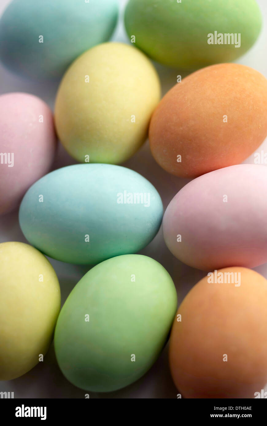 Pastel coloured easter eggs Stock Photo Alamy