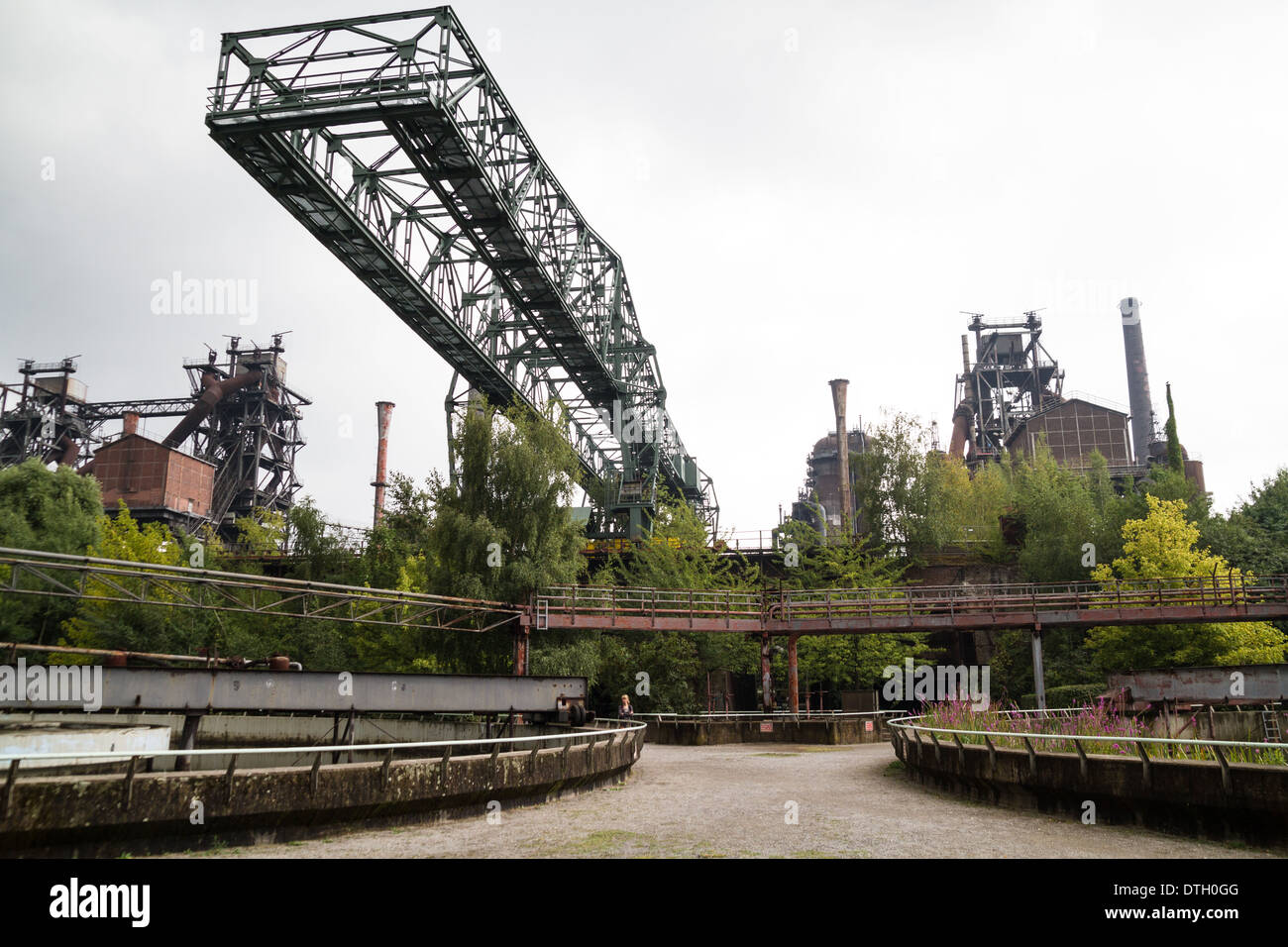 Landschaftpark Duisburg Nord reclaimed coal and steel plant Stock Photo