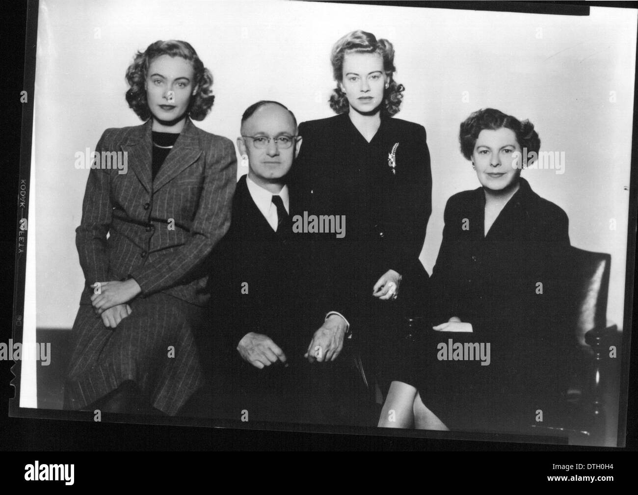 Ernest Hahne family portrait 1947 Stock Photo