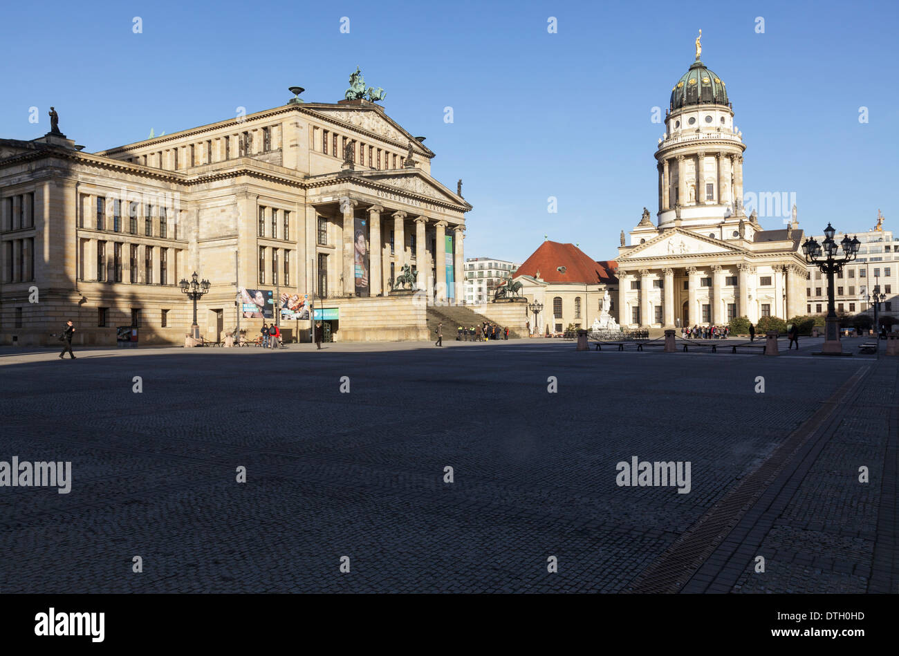 Gendarmenmarkt with the Konzerthaus and Französische Kirche Hugenottenkirche, Berlin, Germany Stock Photo