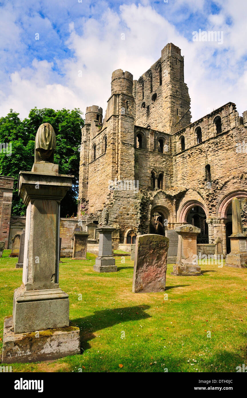 The ruins of Kelso Abbey, 12th century, Kelso, Scottish Borders, Scotland, United Kingdom Stock Photo