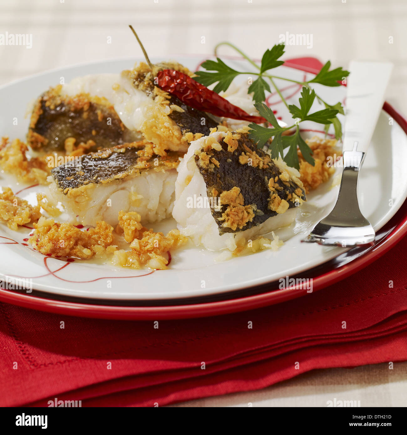 Basque salt-cod with crushed whole wheat Stock Photo - Alamy