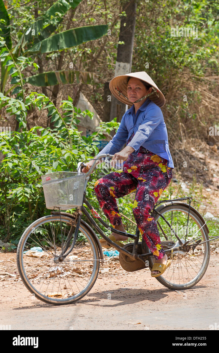 Rural traffic in Tay Ninh, Vietnam Stock Photo