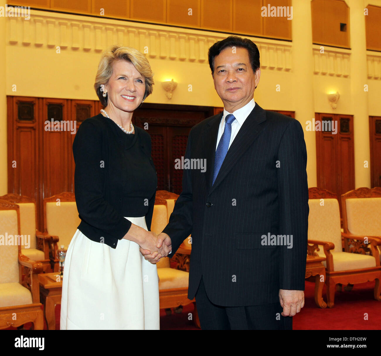 Hanoi, Vietnam. 18th Feb, 2014. Vietnam's Prime Minister Nguyen Tan