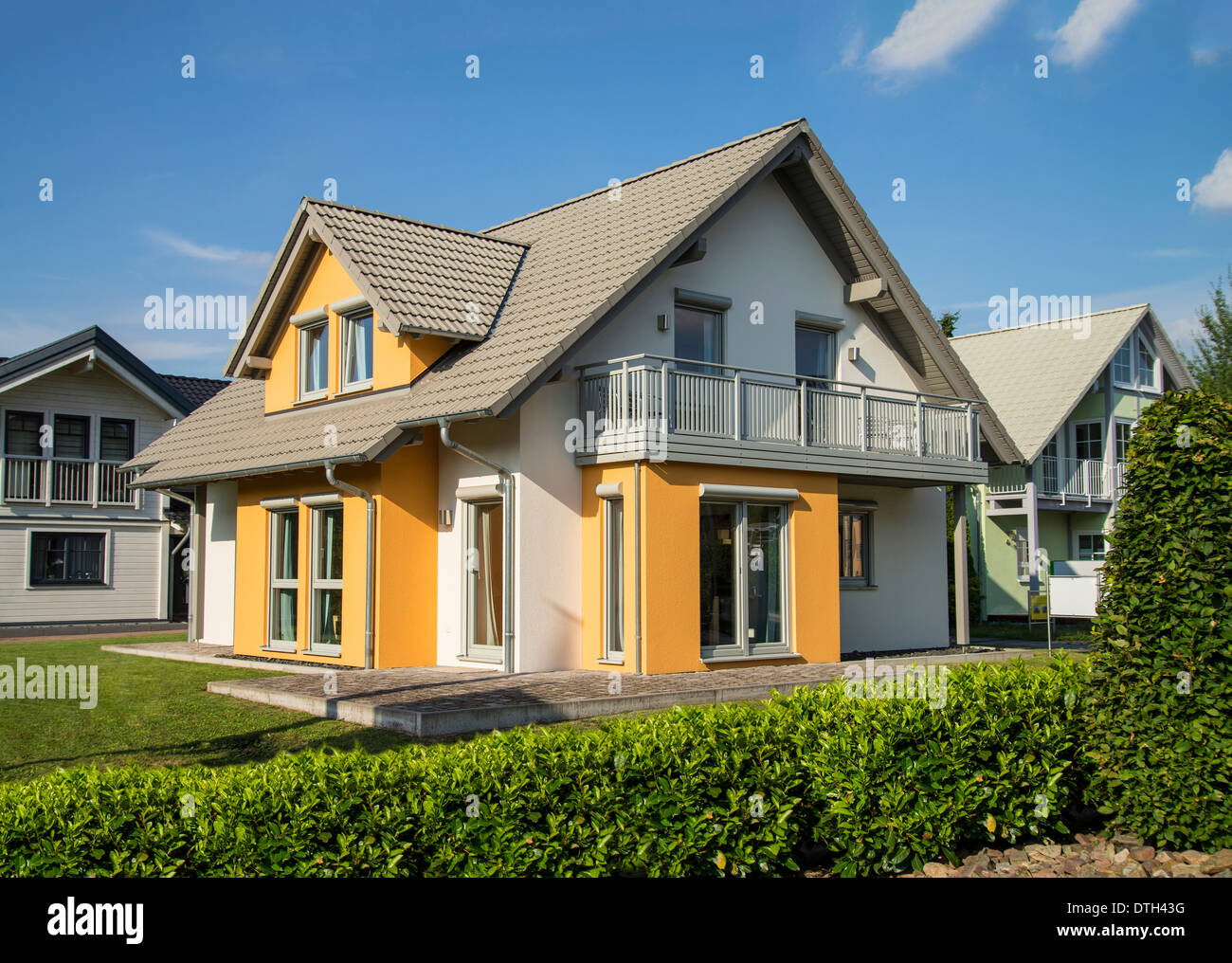 Modern detached house Stock Photo