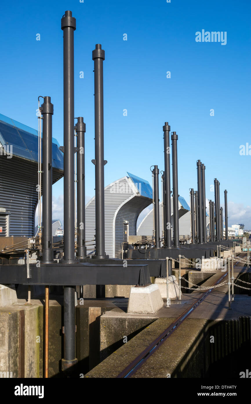 Part of the Cardiff Bay Barrage Stock Photo Alamy