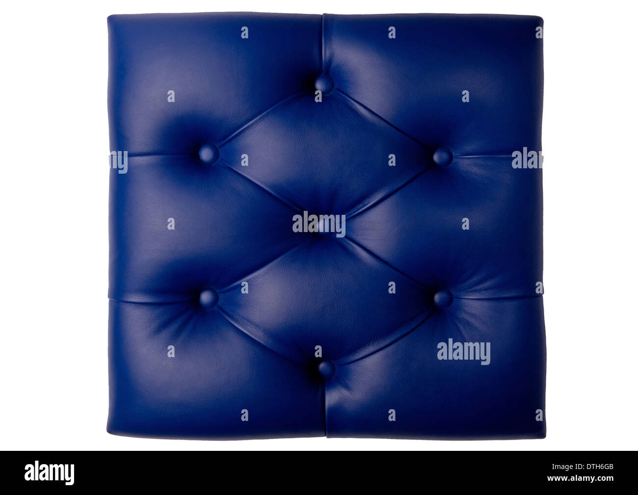 Two diamond padded blue leather board Stock Photo