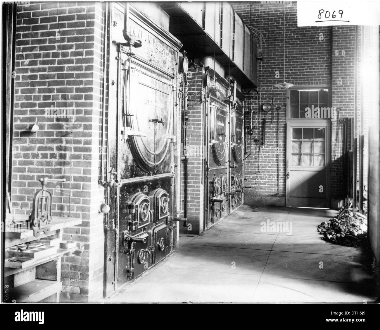 Miami University Central Heating Plant furnace room 1907 Stock Photo