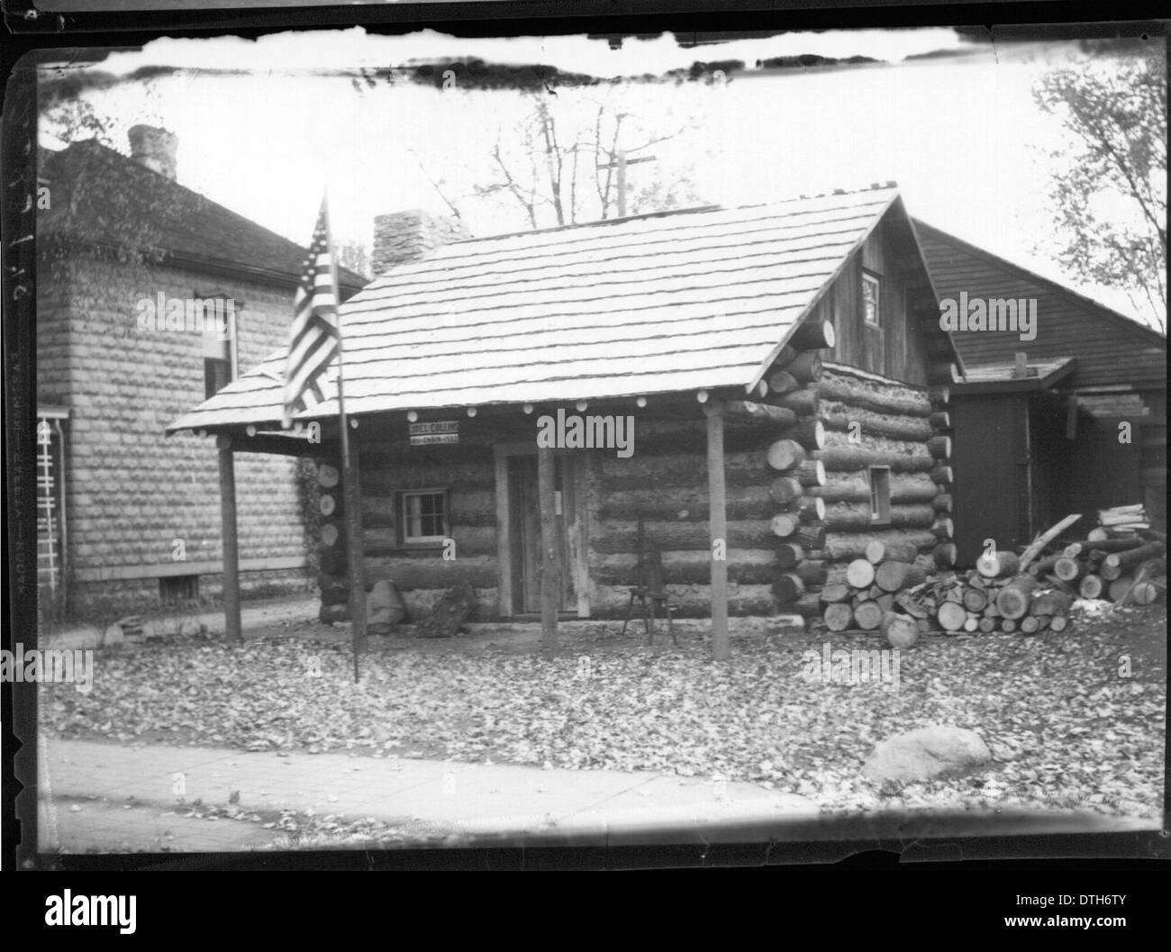 Old log cabins Black and White Stock Photos & Images - Alamy