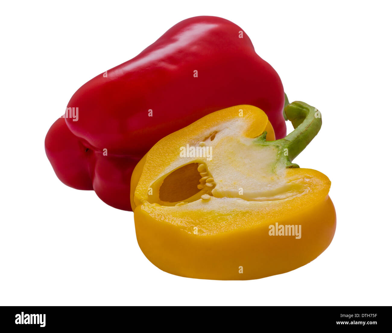 Photo sweet peppers isolated on a white background Stock Photo - Alamy