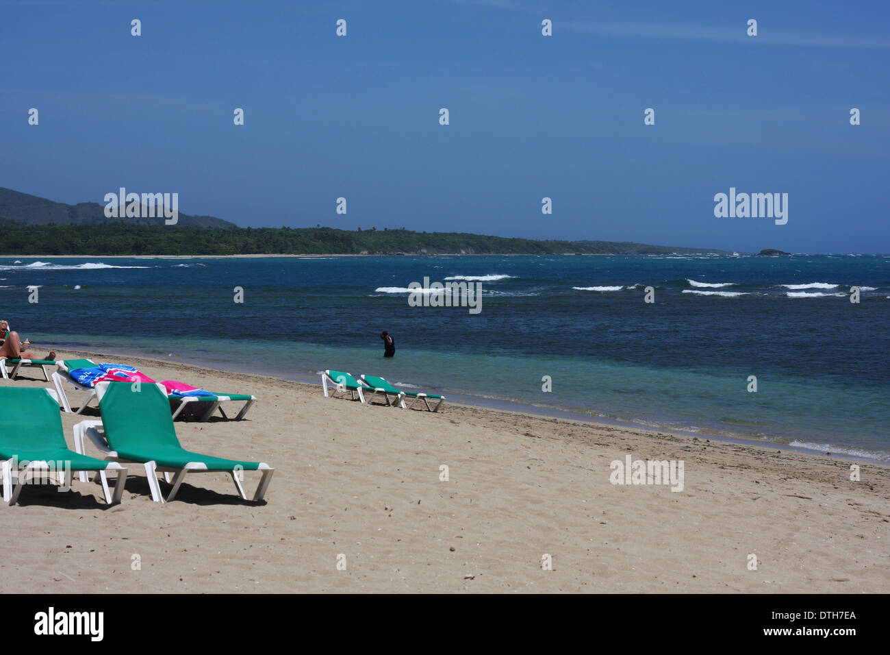 Beach Landscape in the Dominican Republic Stock Photo