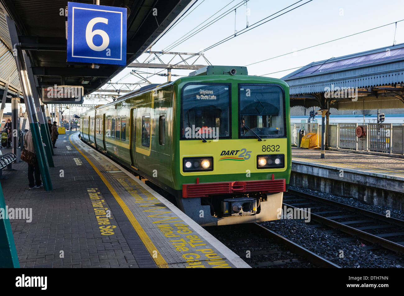 DART (Dublin Area Regional Transport) train in Dublin Stock Photo